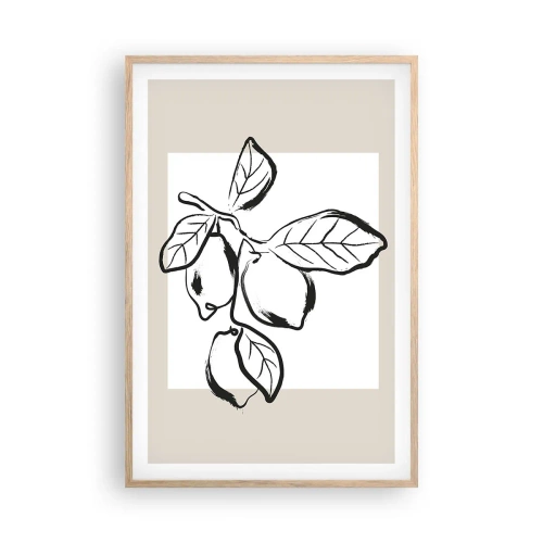 Plagát v ráme zo svetlého duba - Kde citrón dozrieva… - 61x91 cm