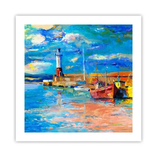 Plagát - Popoludní v dúhovom zálive - 50x50 cm