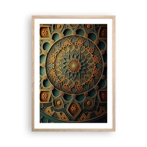 Plagát v ráme zo svetlého duba - V arabskom štýle - 50x70 cm