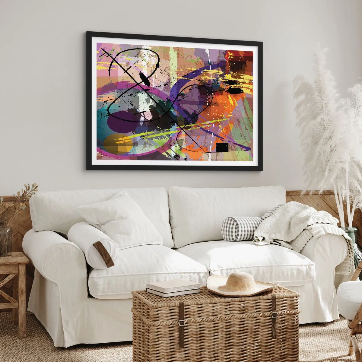 Plagát v čiernom ráme - Možno priamo alebo okolo - 100x70 cm