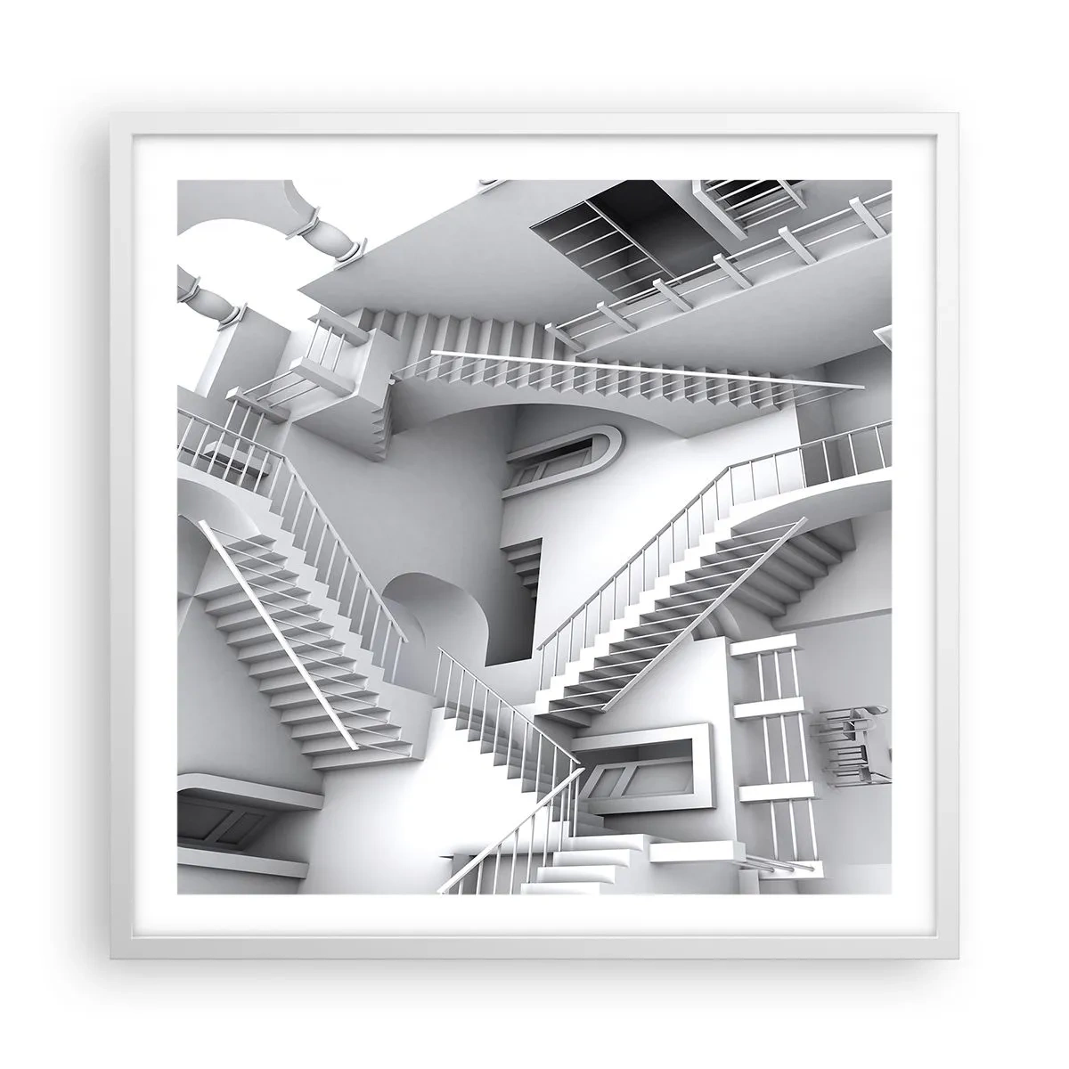 Plagát v bielom ráme - Paradoxy prostoru - 60x60 cm