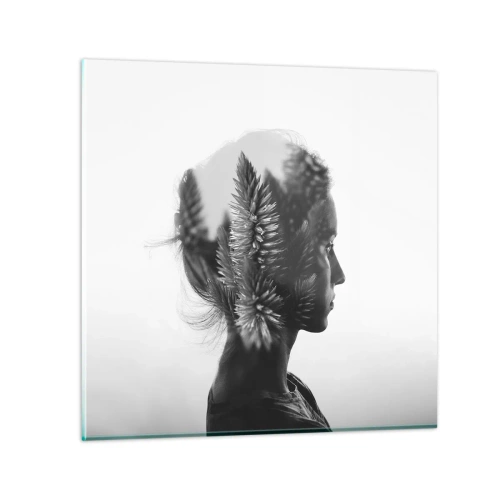 Obraz na skle - Pani borovicového lesa - 30x30 cm