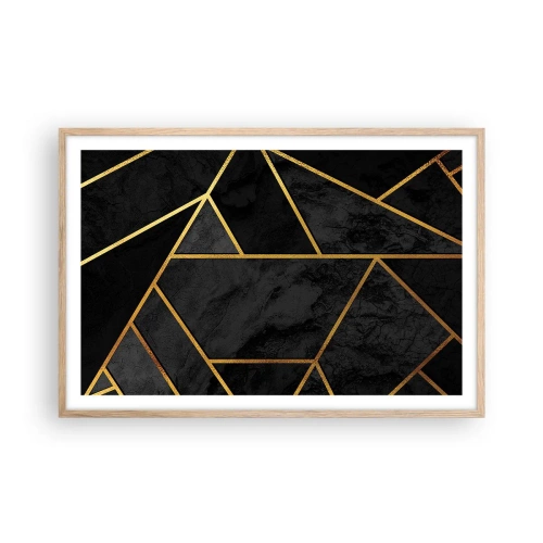 Plagát v ráme zo svetlého duba - Temnota a svetlo - 91x61 cm