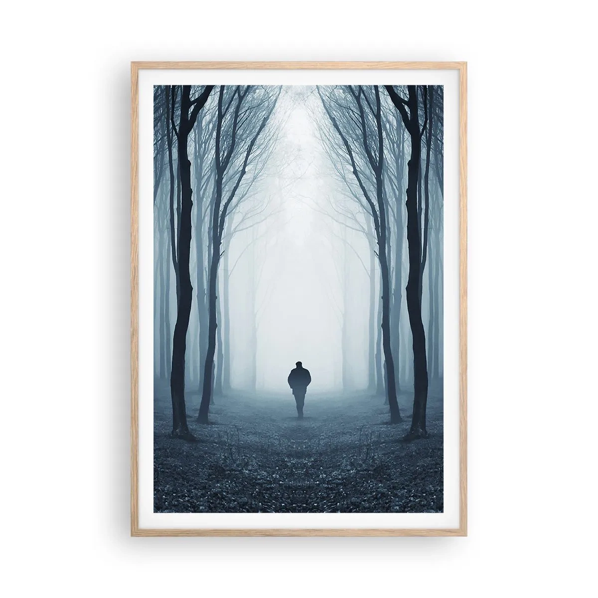 Plagát v ráme zo svetlého duba - A všetko jednoduché a jasné - 70x100 cm