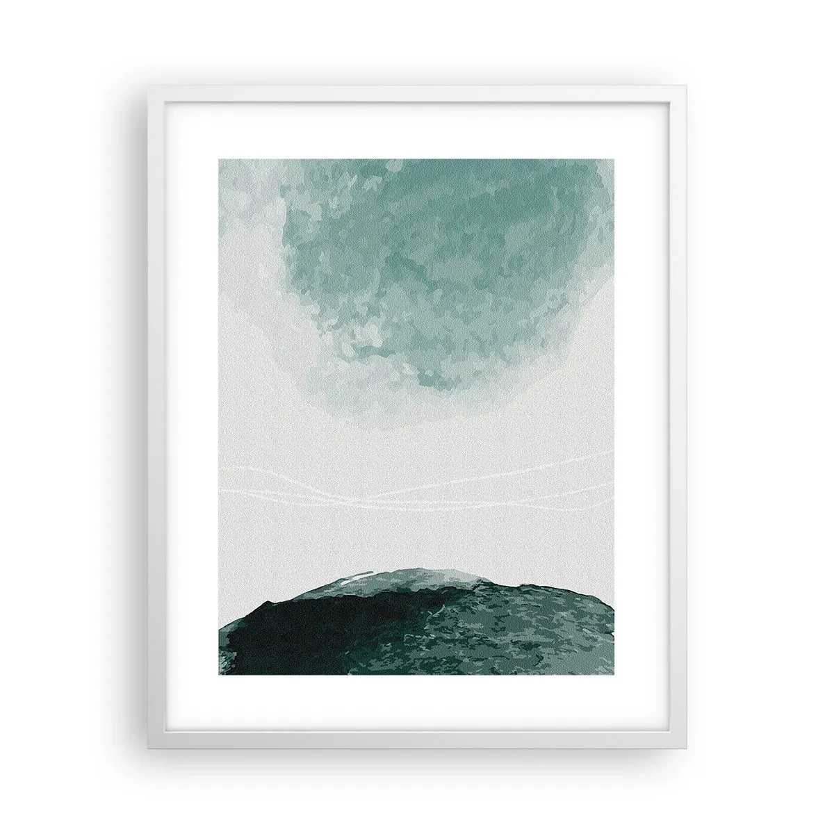 Plagát v bielom ráme - Stretnutie s hmlou - 40x50 cm