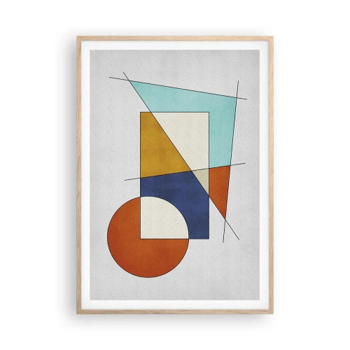 Plagát v ráme zo svetlého duba - Abstrakcia: modernistická zábava - 70x100 cm