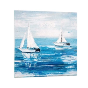 Obraz na skle - S priateľom po boku - 30x30 cm