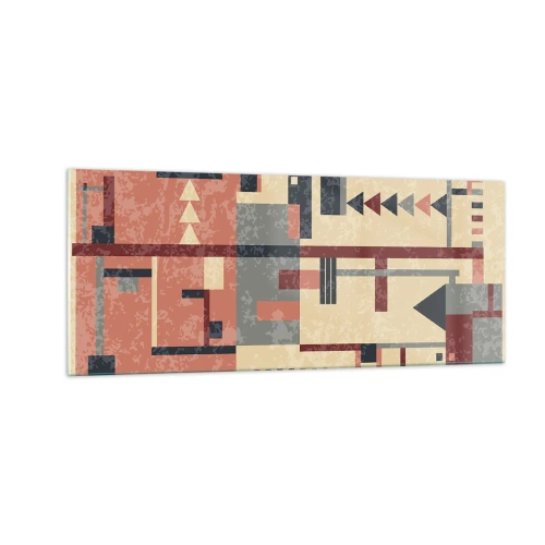 Obraz na skle - Vodorovná a zvislá kombinácia - 100x40 cm