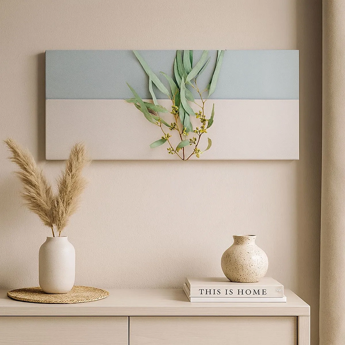 Obraz na plátne - Pastelová jemnosť - 100x40 cm