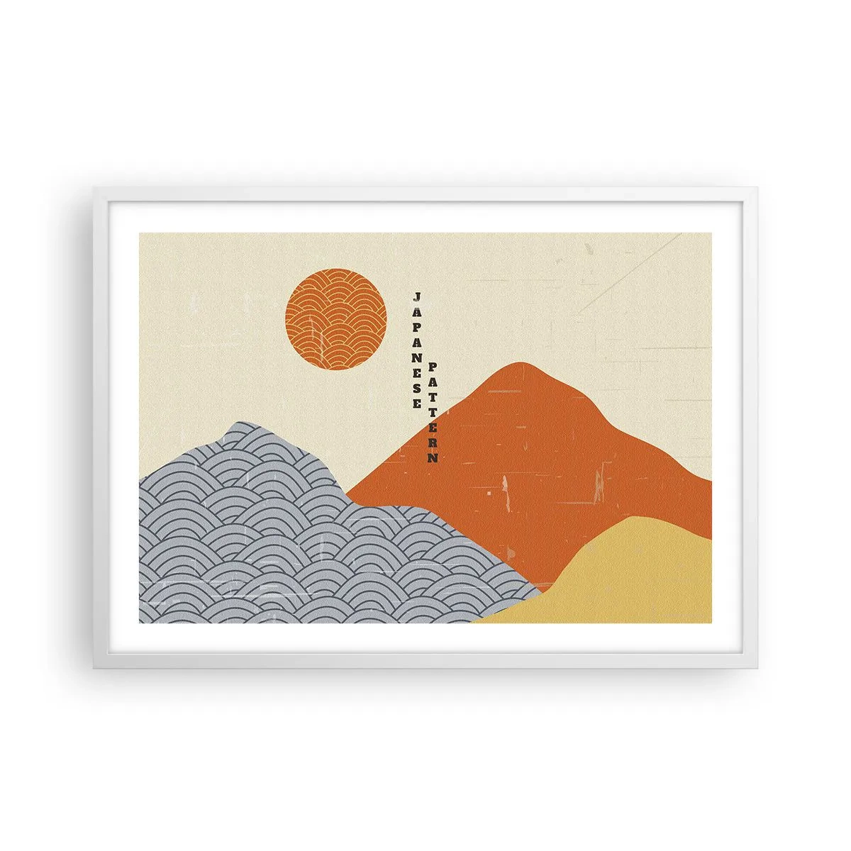 Plagát v bielom ráme - V japonskom duchu - 70x50 cm