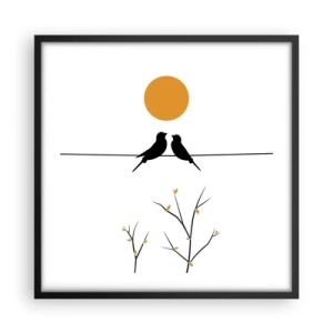 Plagát v čiernom ráme - Slávičí večer - 50x50 cm