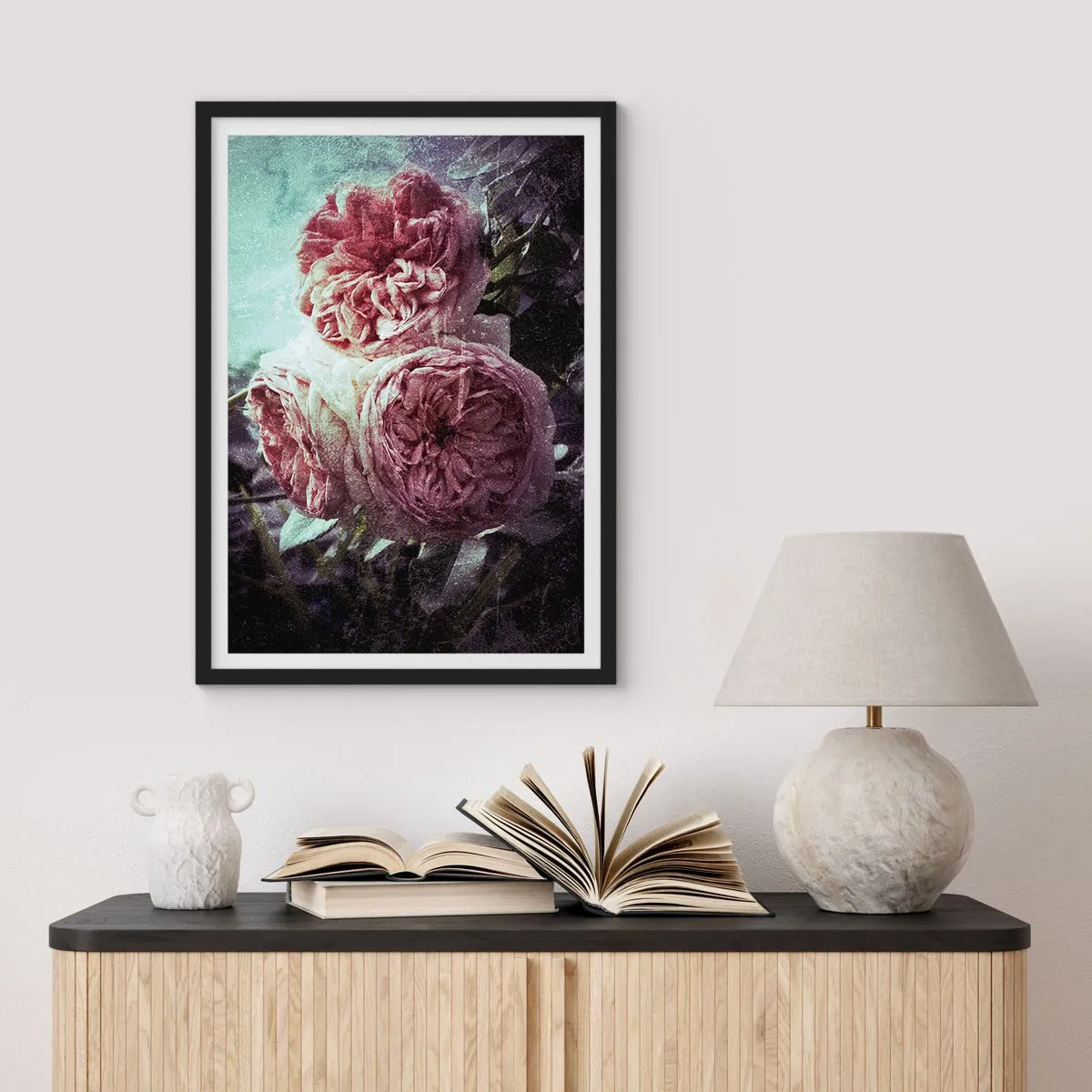 Plagát v čiernom ráme - V romantickej atmosfére - 50x70cm - V romantickej atmosfére - Moderná nástenná dekorácia do obývacej izby a spálne ARTTOR