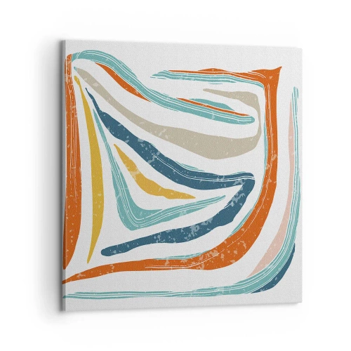 Obraz na plátne - Priateľsky usmievavá abstrakcia - 60x60 cm