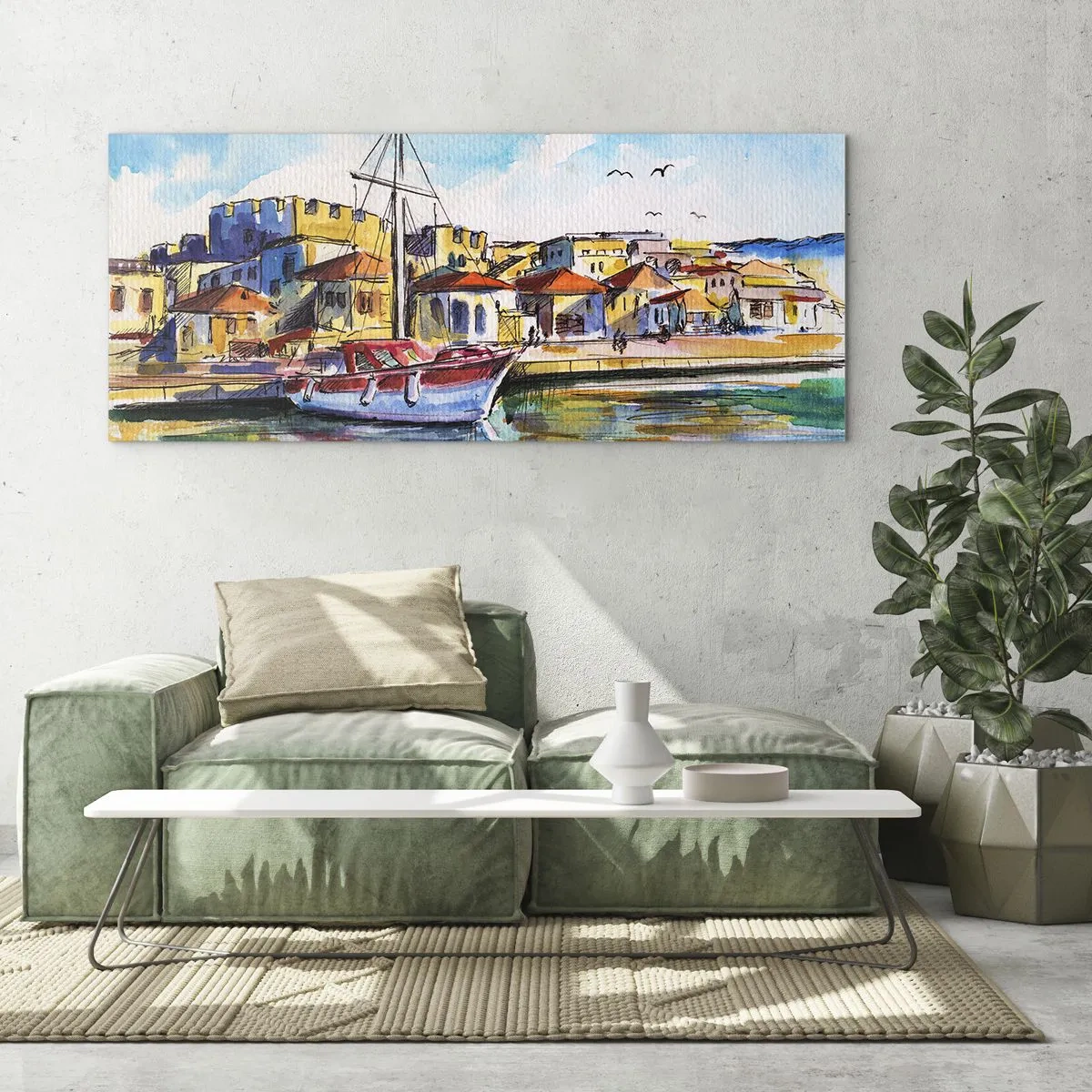 Obraz na skle - Dúhové popoludnie - 100x40 cm