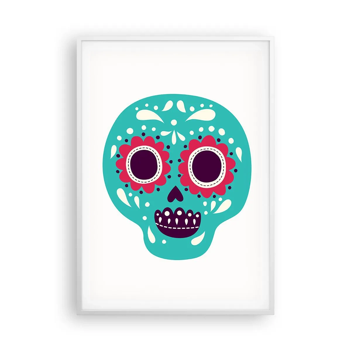 Plagát v bielom ráme - Život – zábava až do smrti - 70x100 cm