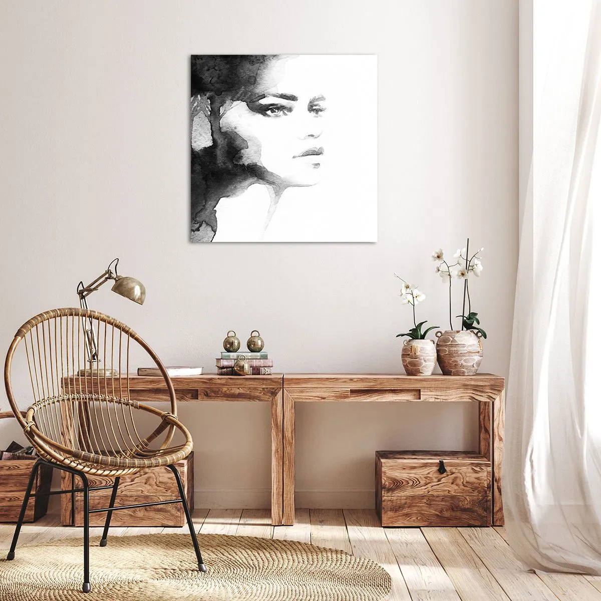 Obraz na plátne - Vytvorená z tajomstva a hmly - 60x60 cm