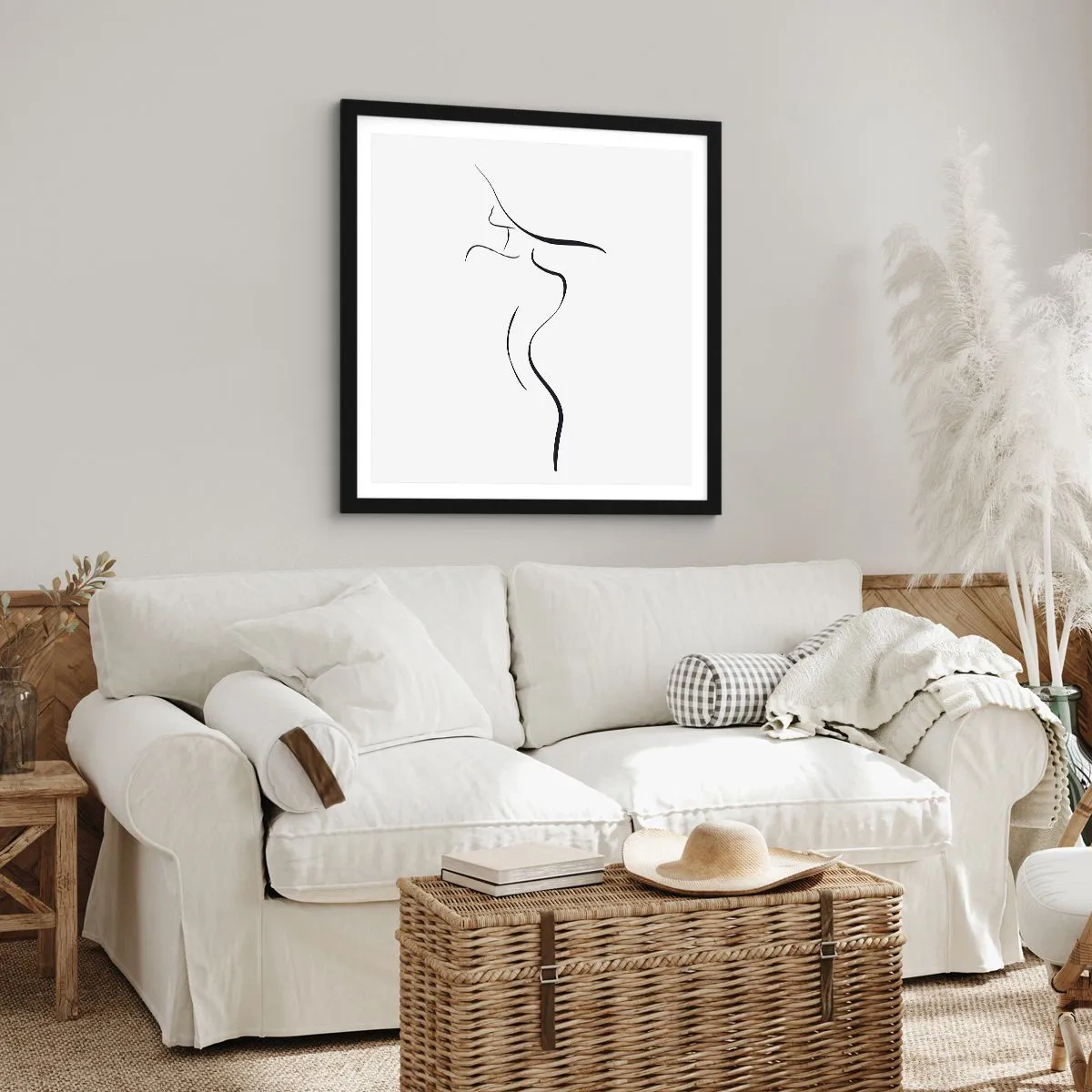 Plagát v čiernom ráme - Nepolapiteľná ako vlna - 50x50 cm