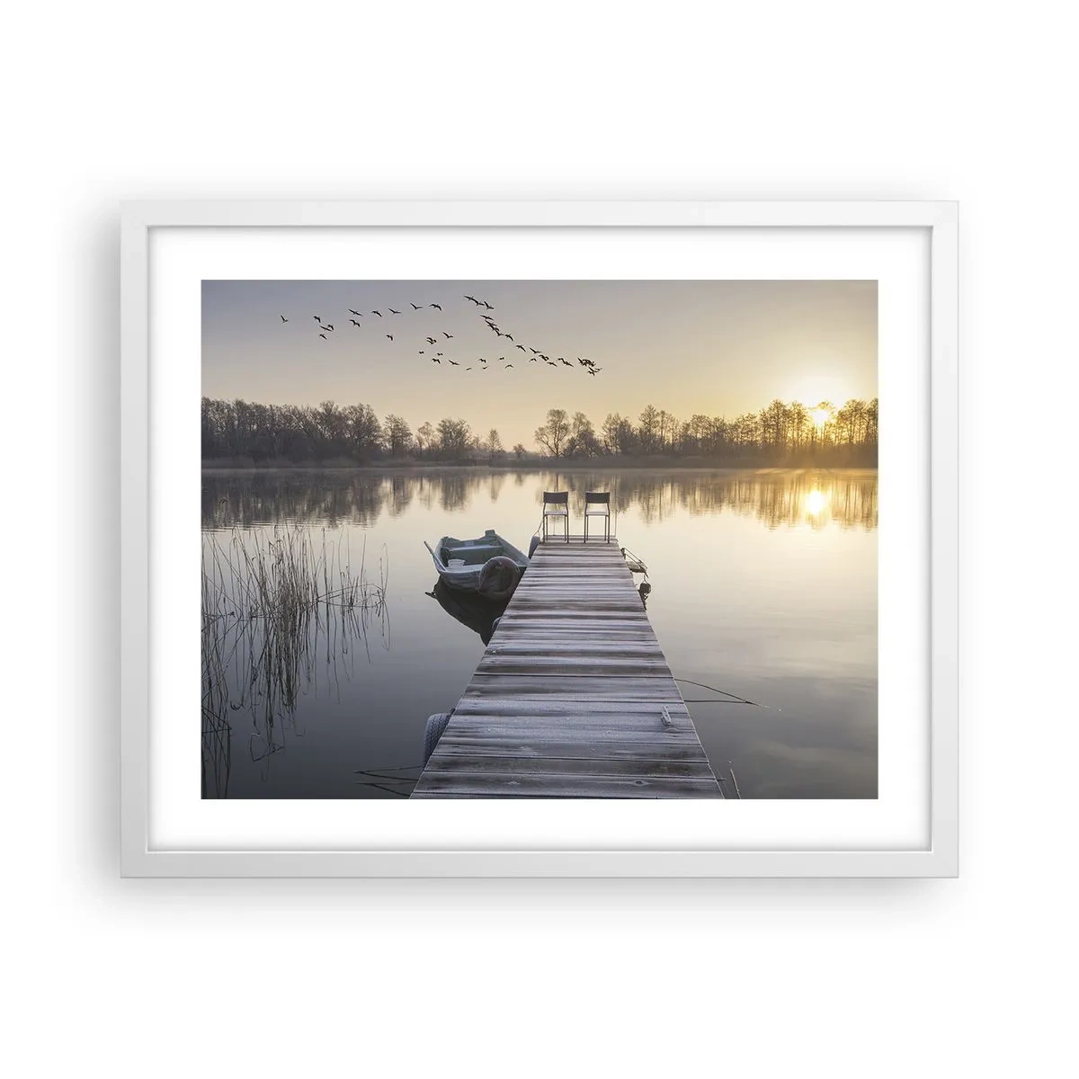 Plagát v bielom ráme - Časom sa vrátim - 50x40 cm