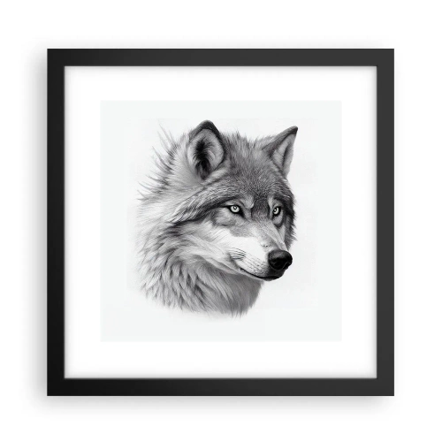 Plagát v čiernom ráme - Alfa – bezpochyby - 30x30 cm