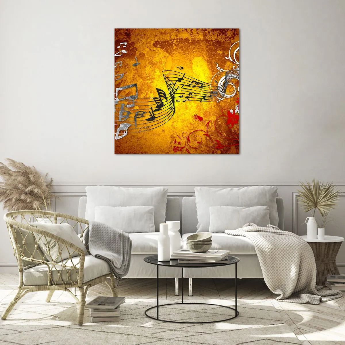 Obraz na skle - Nech znie hudba - 60x60 cm