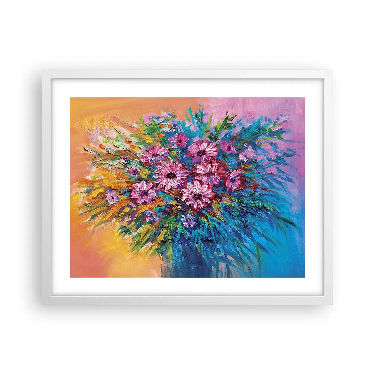 Plagát v bielom ráme - Energia života - 50x40 cm