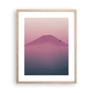 Plagát v ráme zo svetlého duba - Pútnici nad oblakmi - 40x50 cm