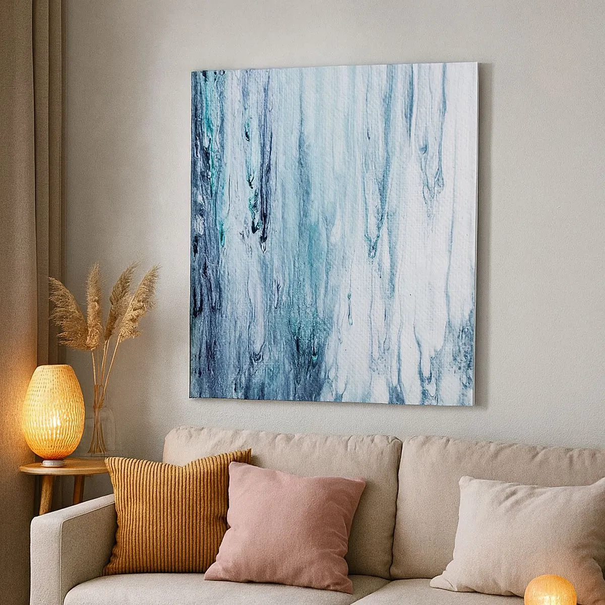 Obraz na plátne - Modré cencúle - 30x30 cm