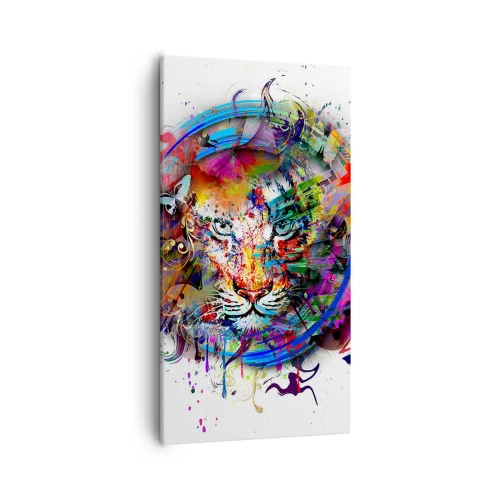 Obraz na plátne - Skrýva sa za dúhovým závojom - 55x100 cm