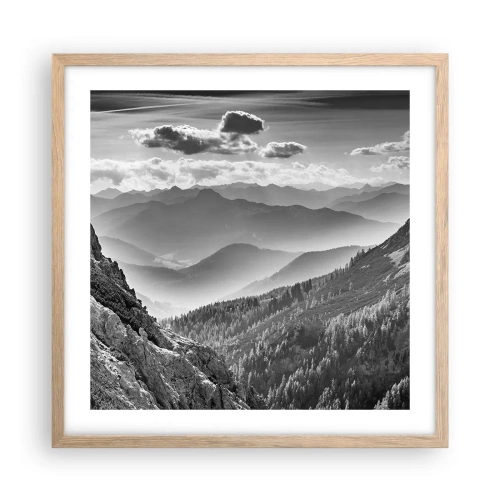Plagát v ráme zo svetlého duba - Až k horizontu - 50x50 cm