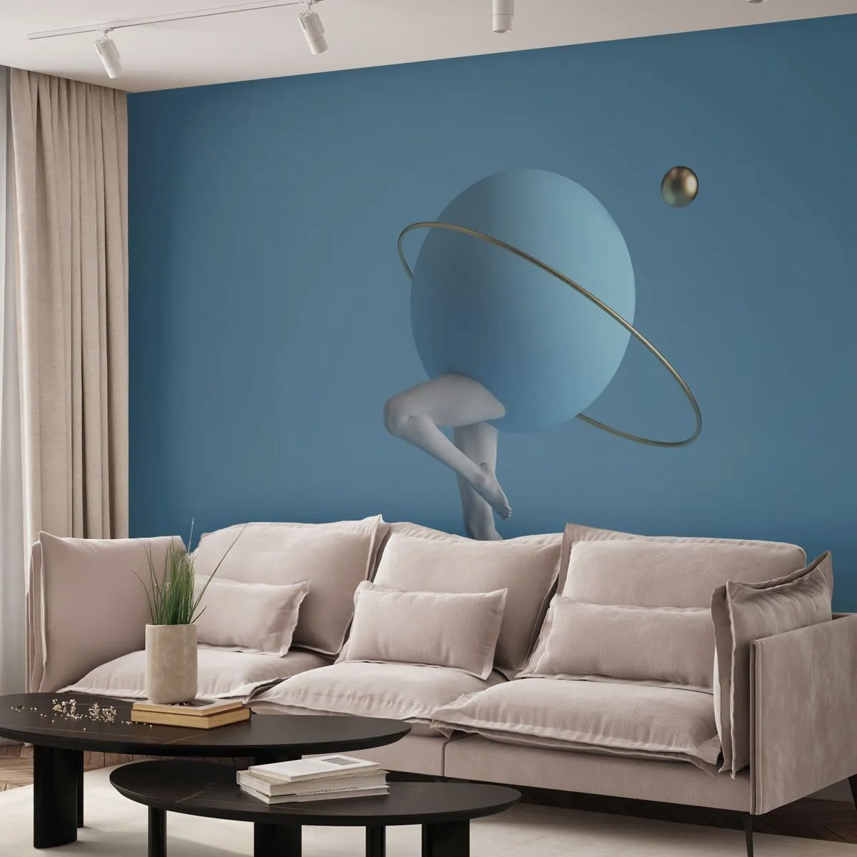Fototapeta Premium Canvas - Šialenstvo planét - Abstrakcia, Nohy, Trojrozmerný - 250x175 cm