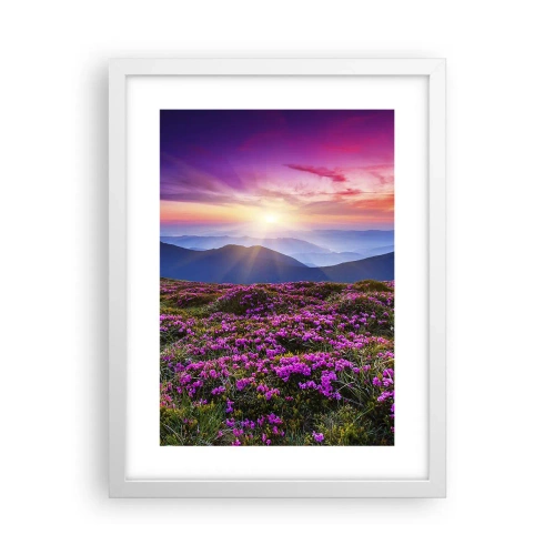 Plagát v bielom ráme - Zavoňali svieže púčiky byliniek z obilných polí - 30x40 cm