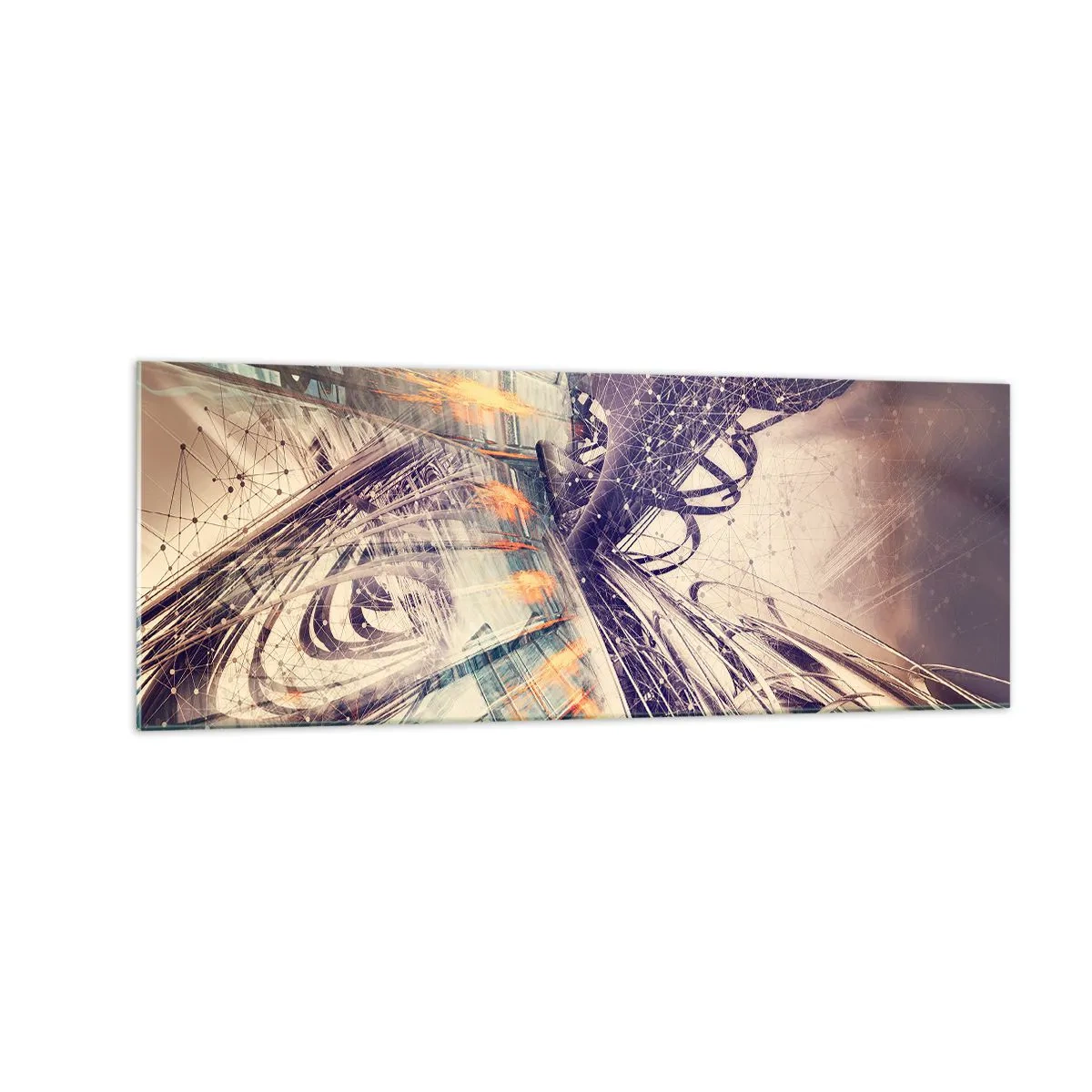 Obraz na skle - Vo veľkom zhone - 140x50 cm