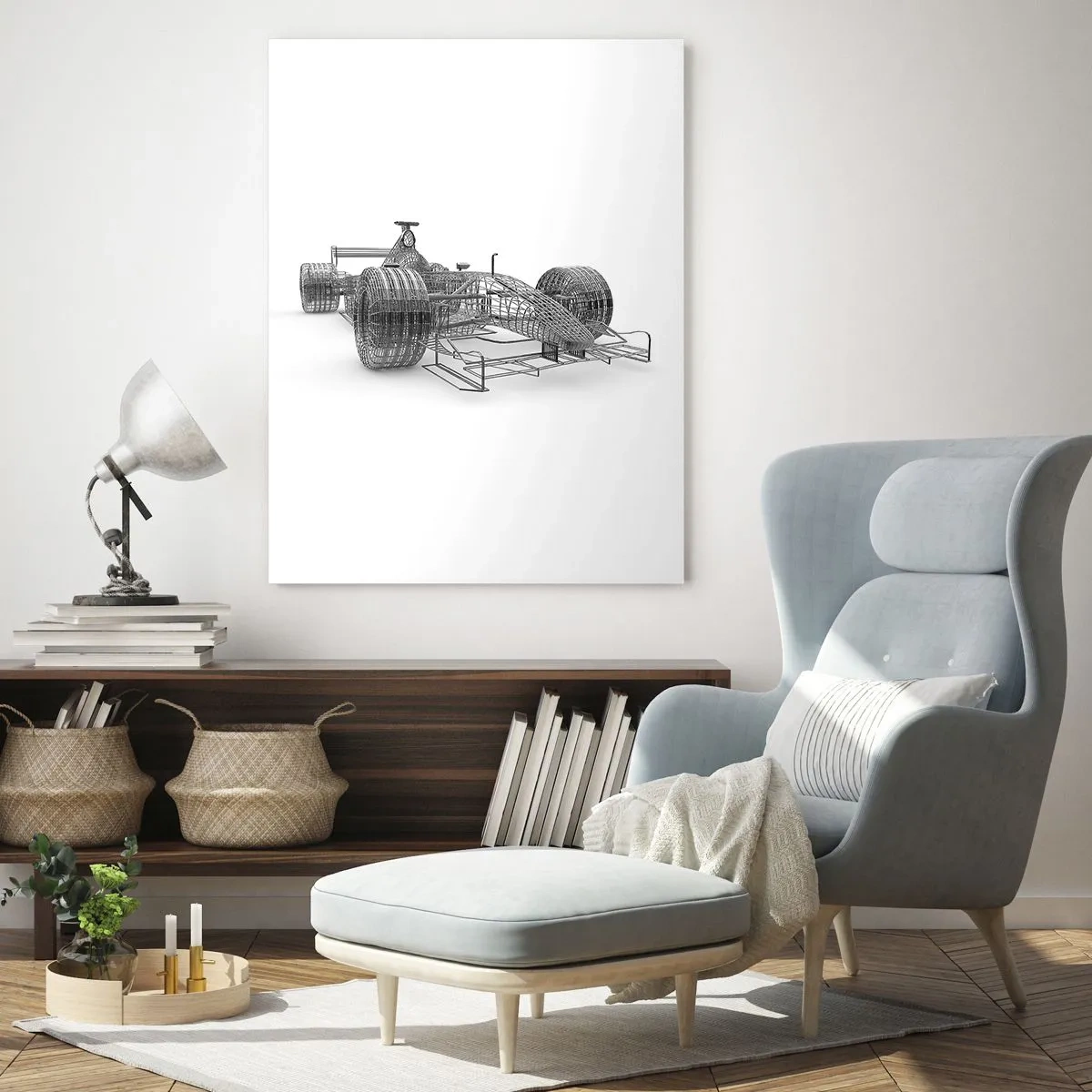 Obraz na skle - Ideálna konštrukcia - idey rýchlosti - 50x70 cm