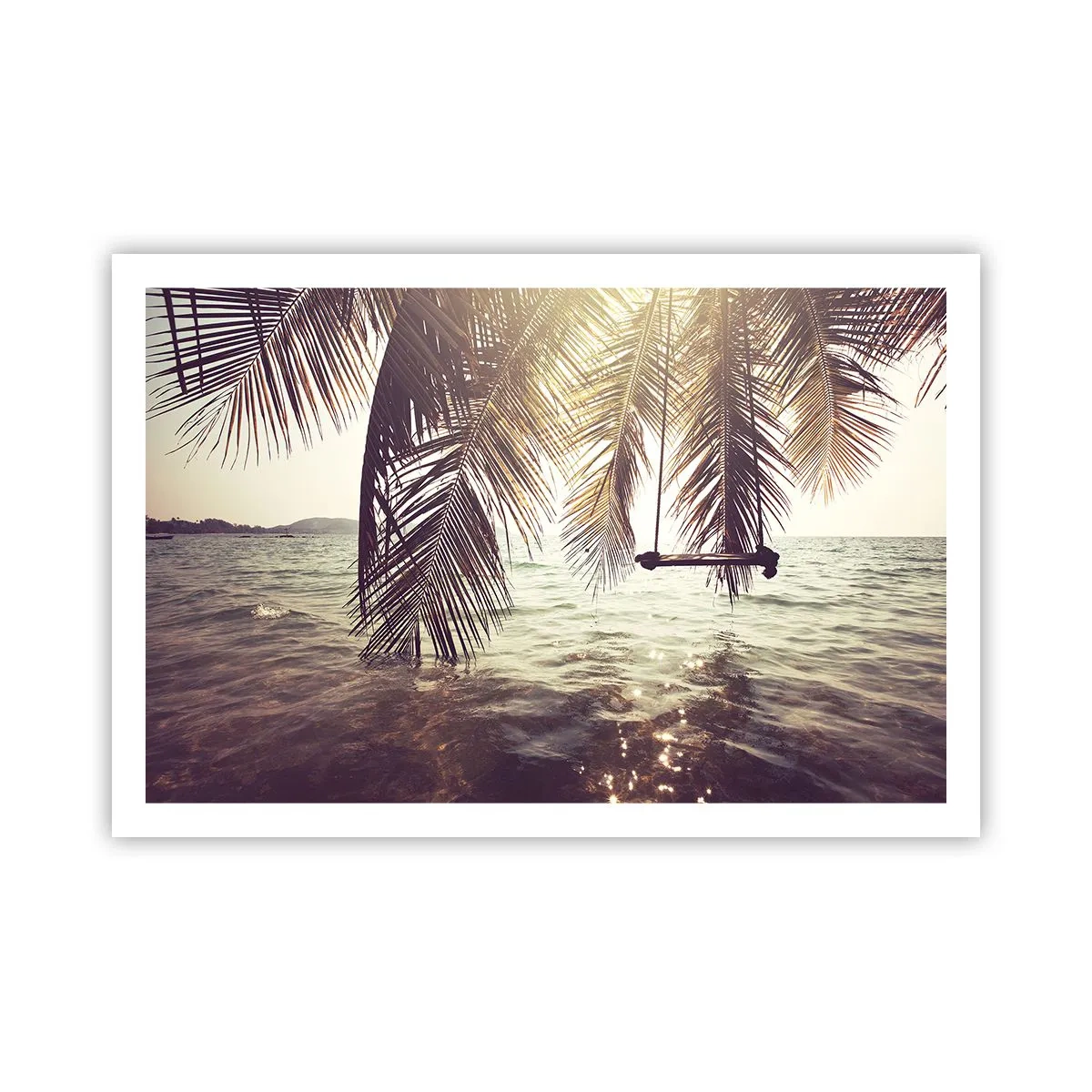 Plagát - Hojdať sa ľubovoľne v oblakoch - 91x61 cm