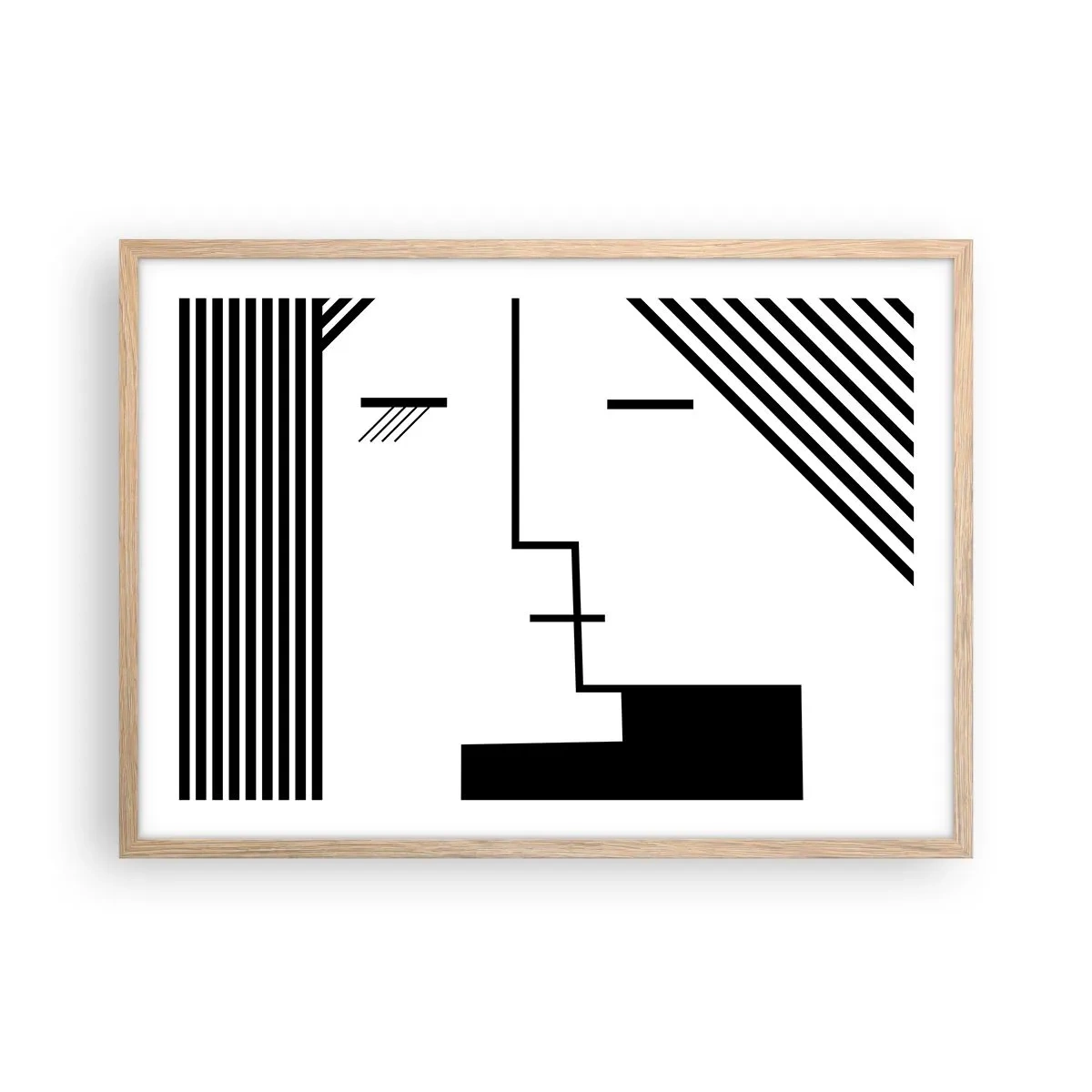 Plagát v ráme zo svetlého duba - Proste bozk - 70x50 cm