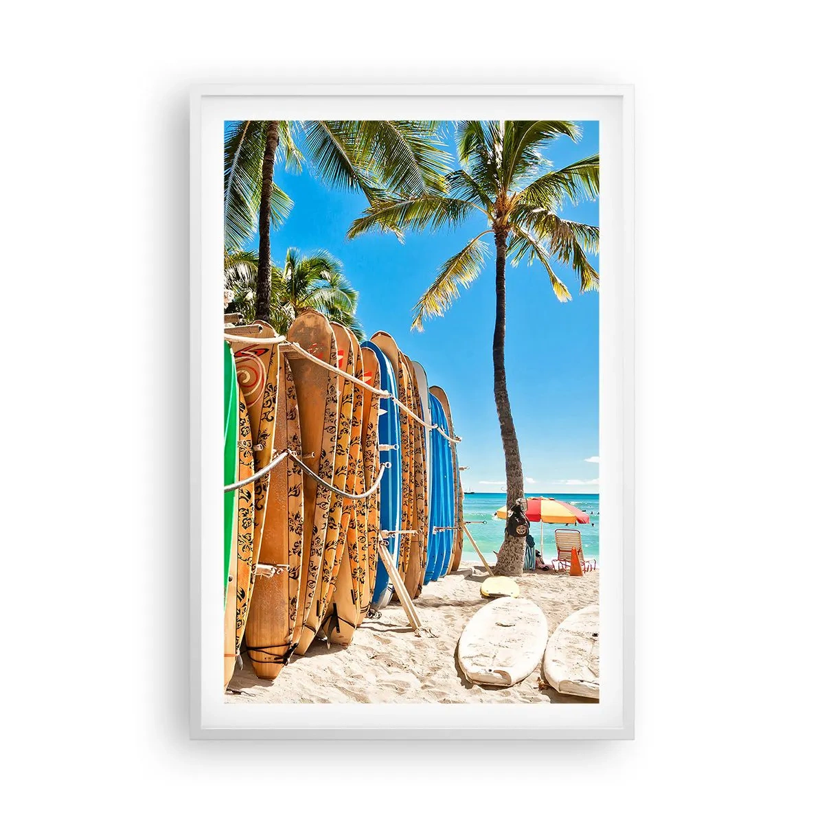 Plagát v bielom ráme - Slnečná zábava - 61x91 cm