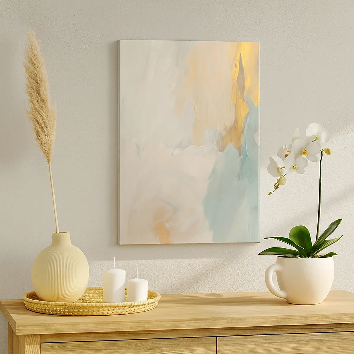 Obraz na plátne - Abstrakcia – krajina nehy - 50x70 cm