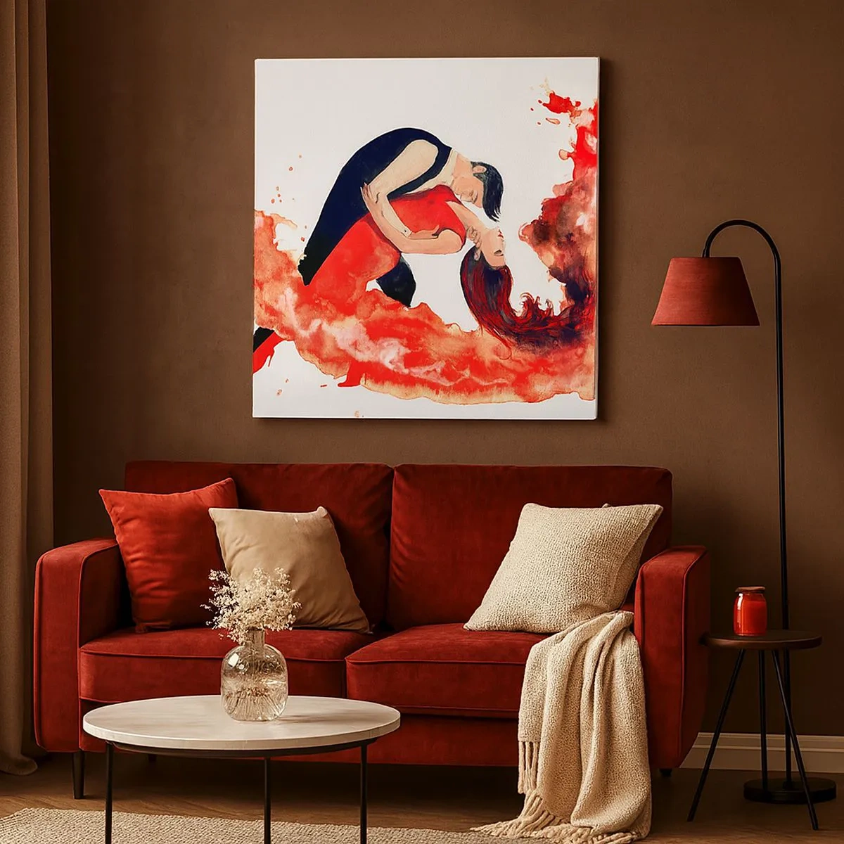 Obraz na plátne - Tango - zmyselná vlna - 30x30 cm