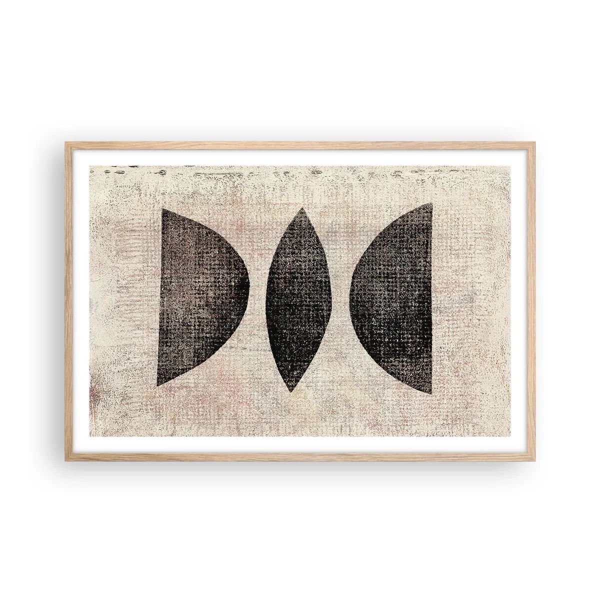 Plagát v ráme zo svetlého duba - Etnická abstrakcia - 91x61 cm