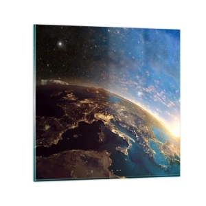 Obraz na skle - Pozrime sa na seba s odstupom - 40x40 cm