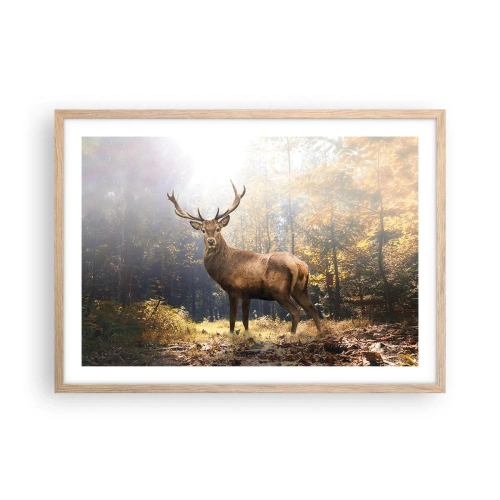 Plagát v ráme zo svetlého duba - Plné dôstojnosti - 70x50 cm