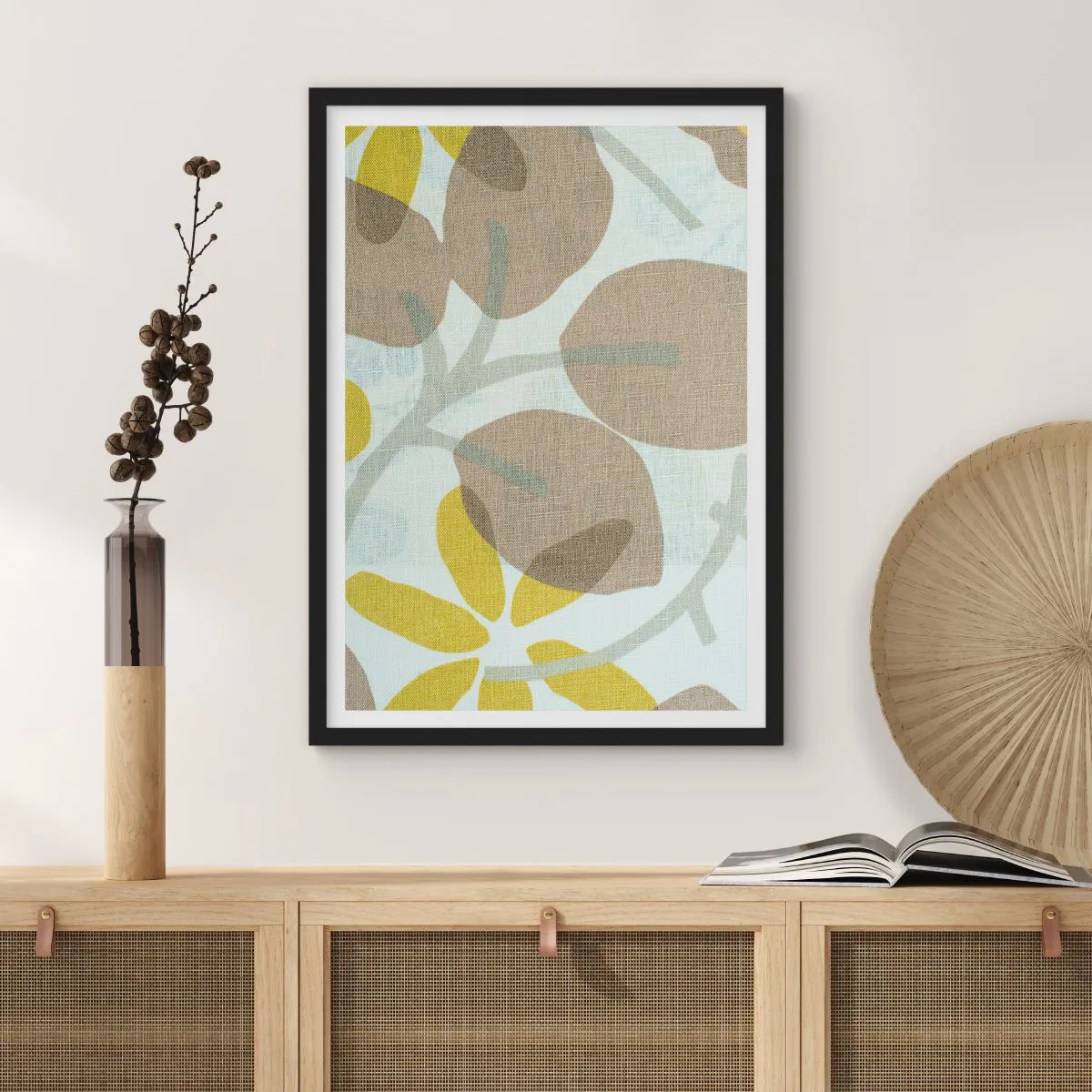 Plagát v čiernom ráme - Kompozícia v plnom slnku - 30x40 cm