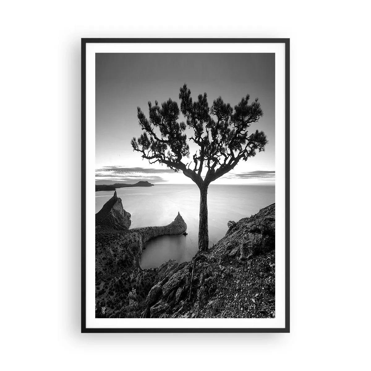 Plagát v čiernom ráme - Pokoj až k horizontu - 70x100 cm