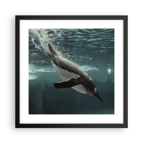 Plagát v čiernom ráme - Vitajte v mojom svete - 40x40 cm