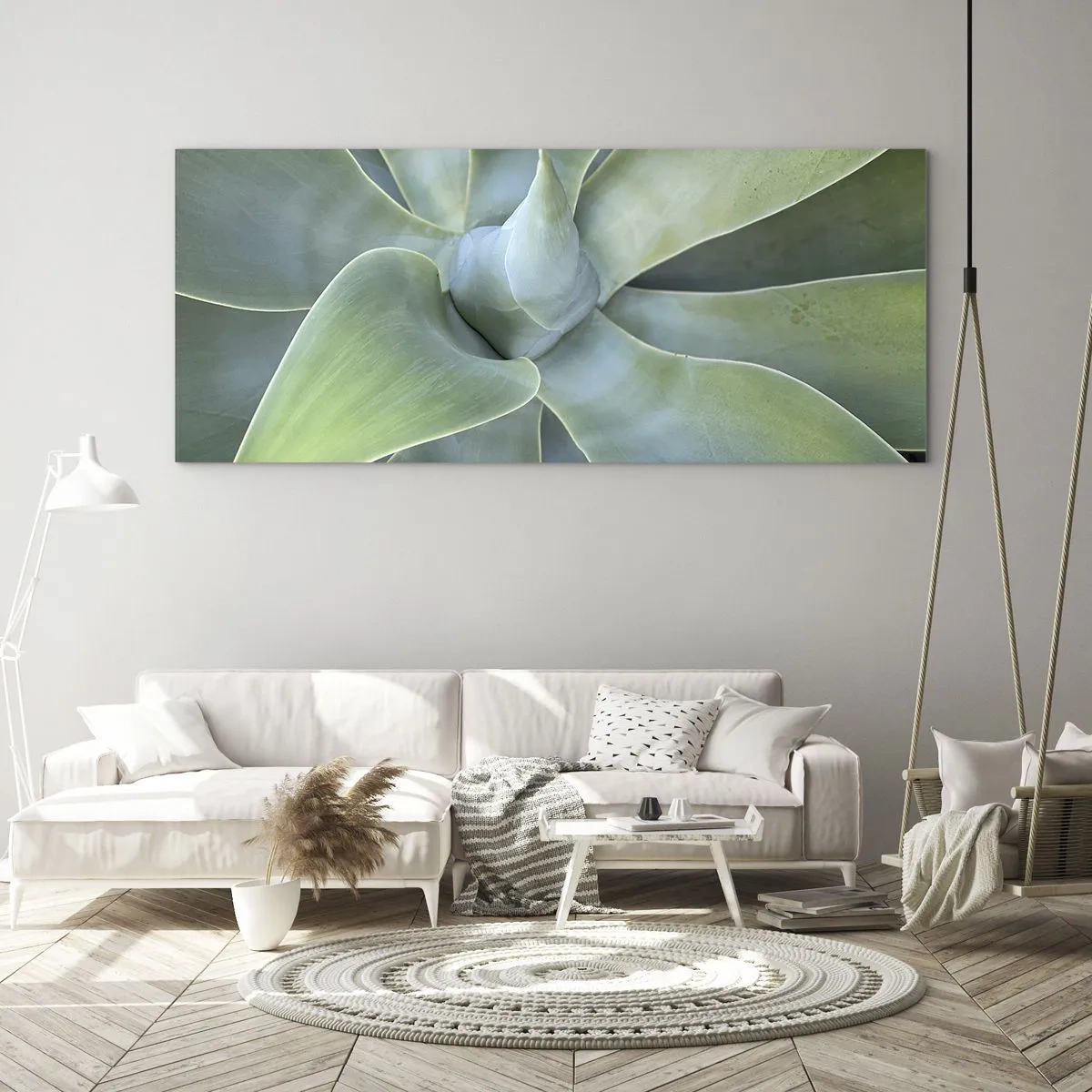 Obraz na skle - Zrodenie zelene - 100x40 cm