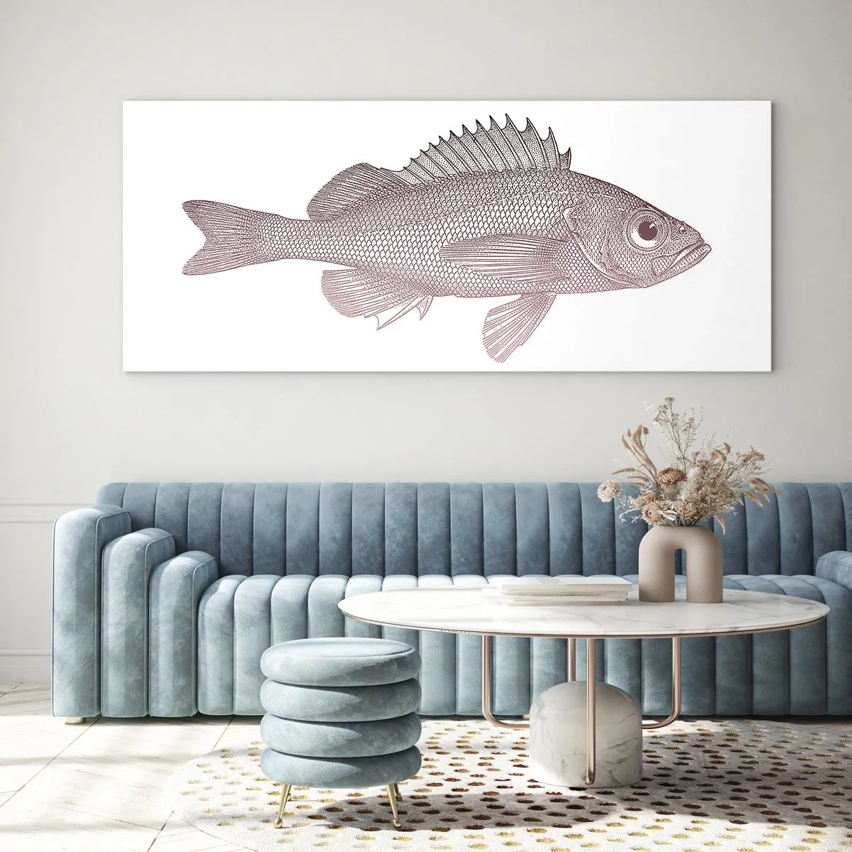 Obraz na skle - Ryba s veľkými očami - 100x40 cm