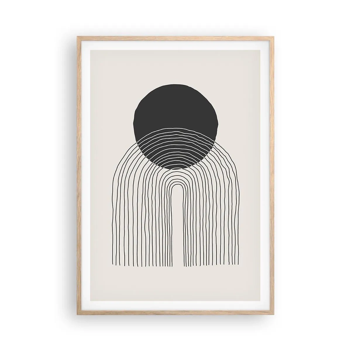 Plagát v ráme zo svetlého duba - Chvenie a istota - 70x100 cm