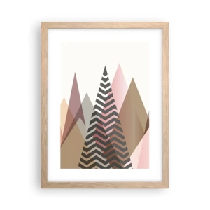 Plagát v ráme zo svetlého duba - Pyramidálny pohľad - 30x40 cm