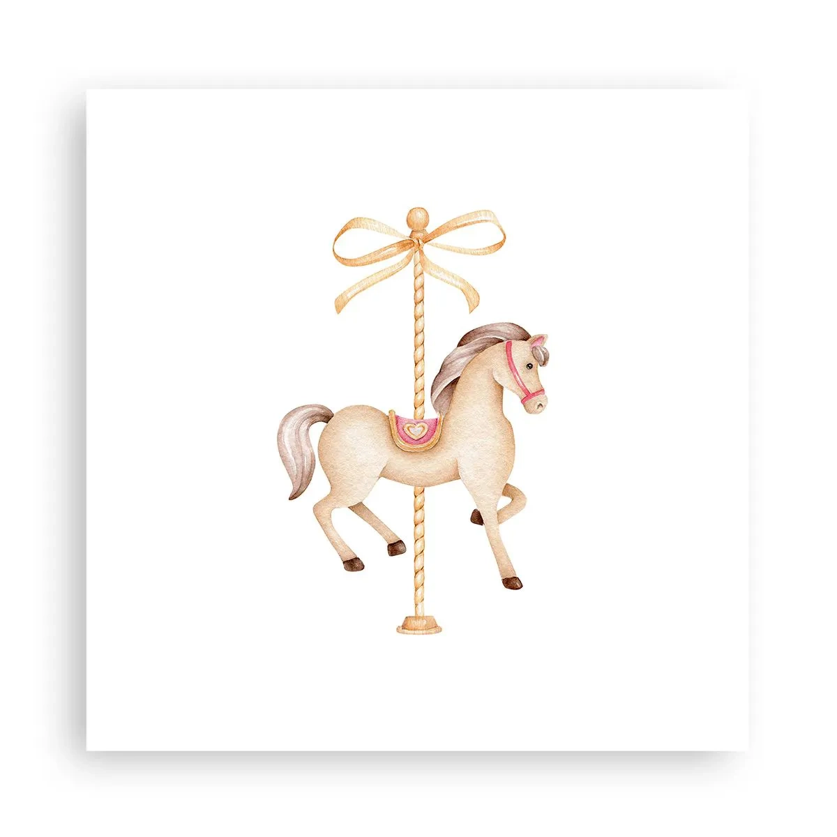 Plagát - Elegantným klusom - 30x30 cm