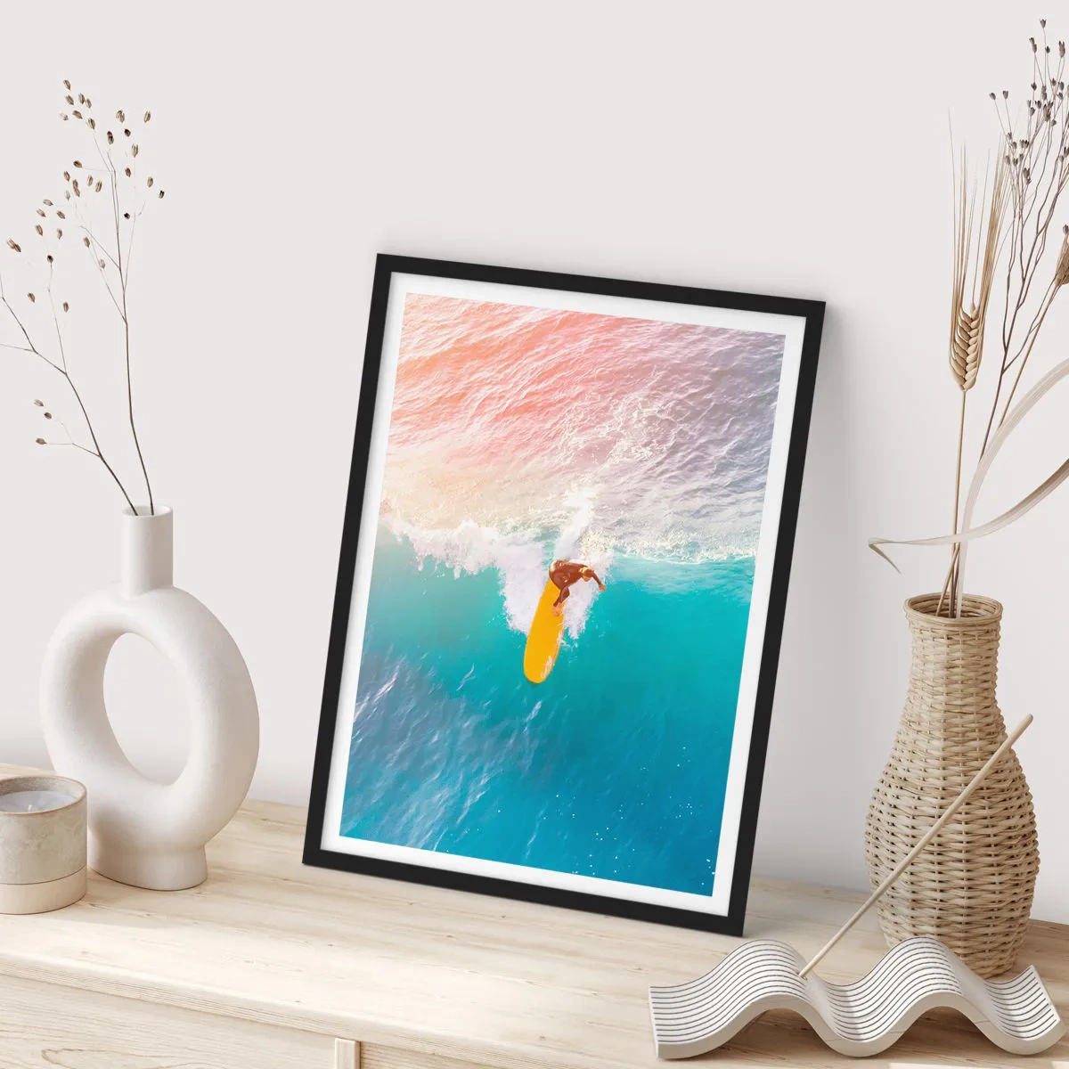Plagát v čiernom ráme - Oceanický jazdec - 61x91 cm